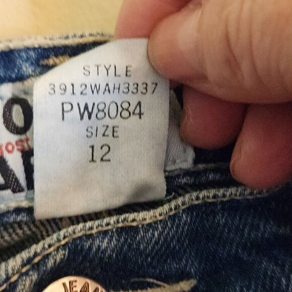 Fore Warned 100% Cotton Super High Rise Wide Leg Mom Jeans Size 12 - Picture 5 of 5